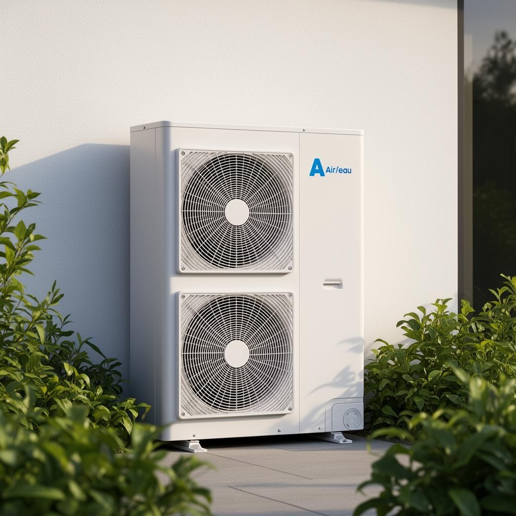 Pompe à chaleur moderne installée